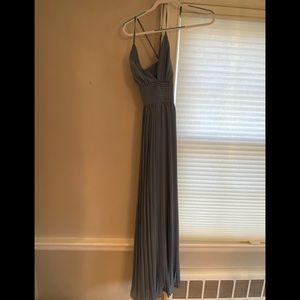 Gorgeous Lulus  dusty blue maxi dress size XS.
